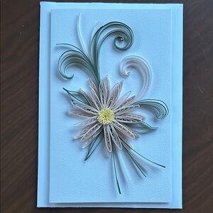 Handcrafted Floral Quilling Card